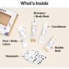 imageThe Honest Company Calming Lavender Bathtime Gift Set  Hypoallergenic Bath Essentials for Sensitive Skin  Shampoo  Body Wash Face  Body Lotion Bubble Bath Conditioner Wash ClothBathtime  Lavender