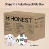 imageThe Honest Company Clean Conscious Diapers for Delicate Skin  Up to 100 Leakproof  Hypoallergenic Fragrance Free  Gender Neutral  Super Club Box Size 1 814 lbs 136 Count Prints May VaryAll the Letters  Its a Pawty