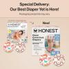 imageThe Honest Company Clean Conscious Diapers for Delicate Skin  Up to 100 Leakproof  Hypoallergenic Fragrance Free  Gender Neutral  Super Club Box Size 1 814 lbs 136 Count Prints May VaryWingin It  Catching Rainbows