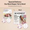 imageThe Honest Company Clean Conscious Diapers for Delicate Skin  Up to 100 Leakproof  Hypoallergenic Fragrance Free  Gender Neutral  Super Club Box Size 1 814 lbs 136 Count Prints May VaryRose Blossom  Tutu Cute