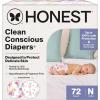 imageThe Honest Company Clean Conscious Diapers for Delicate Skin  Up to 100 Leakproof  Hypoallergenic Fragrance Free  Gender Neutral  Super Club Box Size 1 814 lbs 136 Count Prints May VaryRose Blossom  Tutu Cute