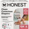 imageThe Honest Company Clean Conscious Diapers for Delicate Skin  Up to 100 Leakproof  Hypoallergenic Fragrance Free  Gender Neutral  Super Club Box Size 1 814 lbs 136 Count Prints May VarySpace Travel  Big Trucks