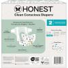 imageThe Honest Company Clean Conscious Diapers for Delicate Skin  Up to 100 Leakproof  Hypoallergenic Fragrance Free  Gender Neutral  Super Club Box Size 1 814 lbs 136 Count Prints May VaryTurtle Time  Pattern Play