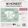 imageThe Honest Company Clean Conscious Diapers for Delicate Skin  Up to 100 Leakproof  Hypoallergenic Fragrance Free  Gender Neutral  Super Club Box Size 1 814 lbs 136 Count Prints May VaryAll the Alpacas  Turtle Time