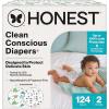 imageThe Honest Company Clean Conscious Diapers for Delicate Skin  Up to 100 Leakproof  Hypoallergenic Fragrance Free  Gender Neutral  Super Club Box Size 1 814 lbs 136 Count Prints May VaryTurtle Time  Pattern Play
