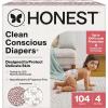 imageThe Honest Company Clean Conscious Diapers for Delicate Skin  Up to 100 Leakproof  Hypoallergenic Fragrance Free  Gender Neutral  Super Club Box Size 1 814 lbs 136 Count Prints May VaryWild Thang  All the Alpacas
