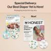 imageThe Honest Company Clean Conscious Diapers for Delicate Skin  Up to 100 Leakproof  Hypoallergenic Fragrance Free  Gender Neutral  Super Club Box Size 1 814 lbs 136 Count Prints May VaryAll the Alpacas  Turtle Time