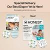 imageThe Honest Company Clean Conscious Diapers for Delicate Skin  Up to 100 Leakproof  Hypoallergenic Fragrance Free  Gender Neutral  Super Club Box Size 1 814 lbs 136 Count Prints May VaryTurtle Time  Pattern Play