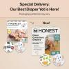 imageThe Honest Company Clean Conscious Diapers for Delicate Skin  Up to 100 Leakproof  Hypoallergenic Fragrance Free  Gender Neutral  Super Club Box Size 1 814 lbs 136 Count Prints May VarySo Delish  Its a Pawty