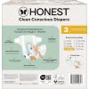 imageThe Honest Company Clean Conscious Diapers for Delicate Skin  Up to 100 Leakproof  Hypoallergenic Fragrance Free  Gender Neutral  Super Club Box Size 1 814 lbs 136 Count Prints May VarySpace Travel  Its a Pawty