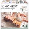 imageThe Honest Company Clean Conscious Diapers for Delicate Skin  Up to 100 Leakproof  Hypoallergenic Fragrance Free  Gender Neutral  Super Club Box Size 1 814 lbs 136 Count Prints May VaryAll the Letters  Its a Pawty