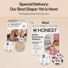imageThe Honest Company Clean Conscious Diapers for Delicate Skin  Up to 100 Leakproof  Hypoallergenic Fragrance Free  Gender Neutral  Super Club Box Size 1 814 lbs 136 Count Prints May VarySpace Travel  Big Trucks