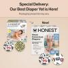 imageThe Honest Company Clean Conscious Diapers for Delicate Skin  Up to 100 Leakproof  Hypoallergenic Fragrance Free  Gender Neutral  Super Club Box Size 1 814 lbs 136 Count Prints May VaryBig Trucks  All the Letters