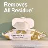imageThe Honest Company Flushable Wipes for Sensitive Skin  Fragrance Free Hypoallergenic 99 Water Safe to Flush  pH Balanced Feminine Wipes  Tropical Leaves  Gilded Wings 84 Count 2 Packs of 42