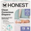 imageThe Honest Company Clean Conscious Diapers for Delicate Skin  Up to 100 Leakproof  Hypoallergenic Fragrance Free  Gender Neutral  Super Club Box Size 1 814 lbs 136 Count Prints May VaryAbove It All  All the Alpacas