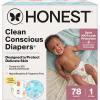 imageThe Honest Company Clean Conscious Diapers for Delicate Skin  Up to 100 Leakproof  Hypoallergenic Fragrance Free  Summer 25 Limited Edition Prints  Club Box Size 5 27 lbs 44 CountSize 1 78 Count