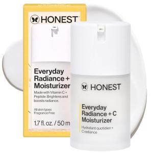 imageHonest Beauty Everyday Radiance Vitamin C Lightweight Moisturizer  Brightens  Improves Skin Tone  Gentle for Sensitive Skin Fragrance Free Vegan  17 fl ozRadiance Moisturizer