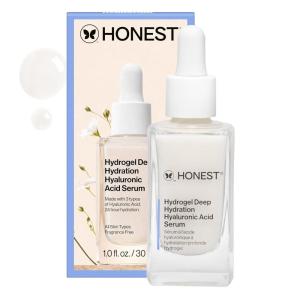 imageHonest Beauty Hydrogel Deep Hydration Hyaluronic Acid Serum  Moisturizes  Plumps  Hypoallergenic Fragrance Free Vegan Gentle for Sensitive Skin  1 fl ozSerum