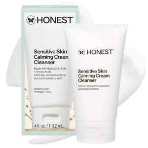 imageHonest Beauty Sensitive Skin Calming Cream Cleanser  Gently Cleanses Hydrates  Calms Skin  Hypoallergenic Fragrance Free Vegan  4 fl ozCalming Cleanser  4 fl oz
