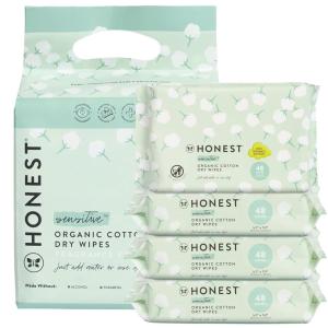 imageThe Honest Company 100 Pure Organic Cotton Dry Wipes  MultiUse Disposable Facial Cloth and Baby Wipe  Hypoallergenic and Gentle on Skin  192 Count48 Count Pack of 4