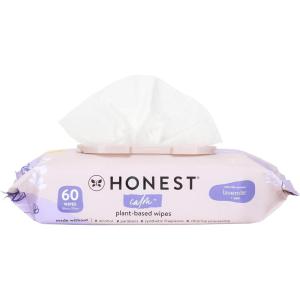 imageThe Honest Company Calm  Cleanse Naturally Scented Wipes  Cleansing MultiTasking Wipes  99 Water Plant Based Hypoallergenic  Lavender 60 CountLavender Calm