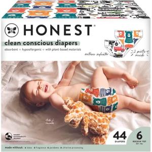 imageThe Honest Company Clean Conscious Diapers  PlantBased Sustainable  Fall 23 Limited Edition Prints  Club Box Size 1 814 lbs 80 CountBeary Cool  Big Trucks