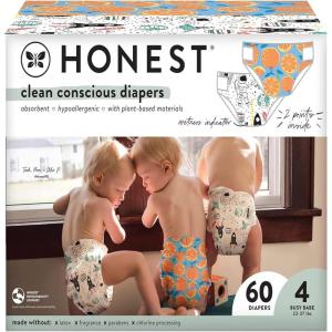 imageThe Honest Company Clean Conscious Diapers  PlantBased Sustainable  Fall 23 Limited Edition Prints  Club Box Size 1 814 lbs 80 CountSpace Travel  Orange You Cute