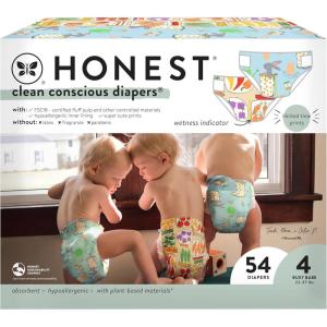 imageThe Honest Company Clean Conscious Diapers for Sensitive Skin  Hypoallergenic Fragrance Free  Spring 25 Limited Edition Prints  Club Box Size 6 35 lbs 40 CountSize 4 54 Count