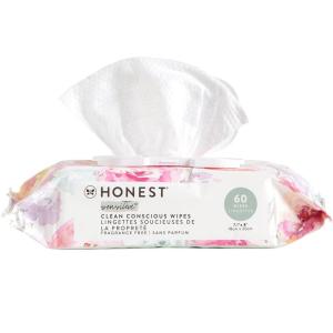 imageThe Honest Company Clean Conscious MultiUse Wipes  Hypoallergenic  Unscented for Sensitive Skin  Over 99 Water Compostable Plant Based Baby Wipes  Geo Mood 288 CountRose Blossom