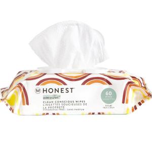 imageThe Honest Company Clean Conscious MultiUse Wipes  Hypoallergenic  Unscented for Sensitive Skin  Over 99 Water Compostable Plant Based Baby Wipes  Geo Mood 288 CountRainbow
