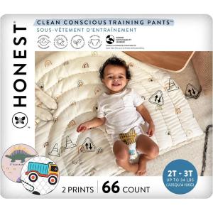 imageThe Honest Company Clean Conscious Training Pants for Sensitive Skin  Hypoallergenic Fragrance Free  Lets Color  See Me Rollin  Size 4T5T 38 lbs 48 CountRompin  Stompin  Diggin It