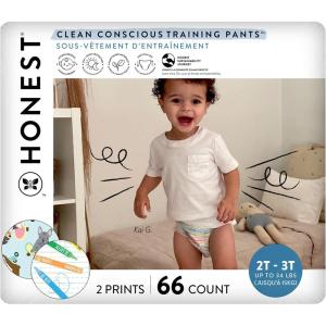 imageThe Honest Company Clean Conscious Training Pants for Sensitive Skin  Hypoallergenic Fragrance Free  Lets Color  See Me Rollin  Size 4T5T 38 lbs 48 CountLets Color  See Me Rollin