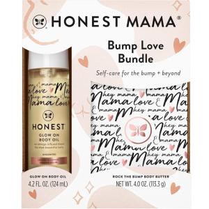 imageThe Honest Company Honest Mama Body  Belly Bump Love Bundle  Moisturizing Plant Based Oil  Stretch Mark Butter CreamBody Butter  Body Oil Bundle