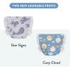 imageThe Honest Company Clean Conscious Overnight Diapers for Sensitive Skin  Hypoallergenic Fragrance Free  Cozy Cloud  Star Signs  Club Box Size 6 35 lbs 34 CountSize 5