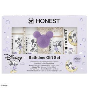 imageThe Honest Company Calm Lavender Bathtime Gift Set  Disney Design  Hypoallergenic Bath for Sensitive Skin  Shampoo  Body Wash Face  Body Lotion Bubble Bath Conditioner Sponge